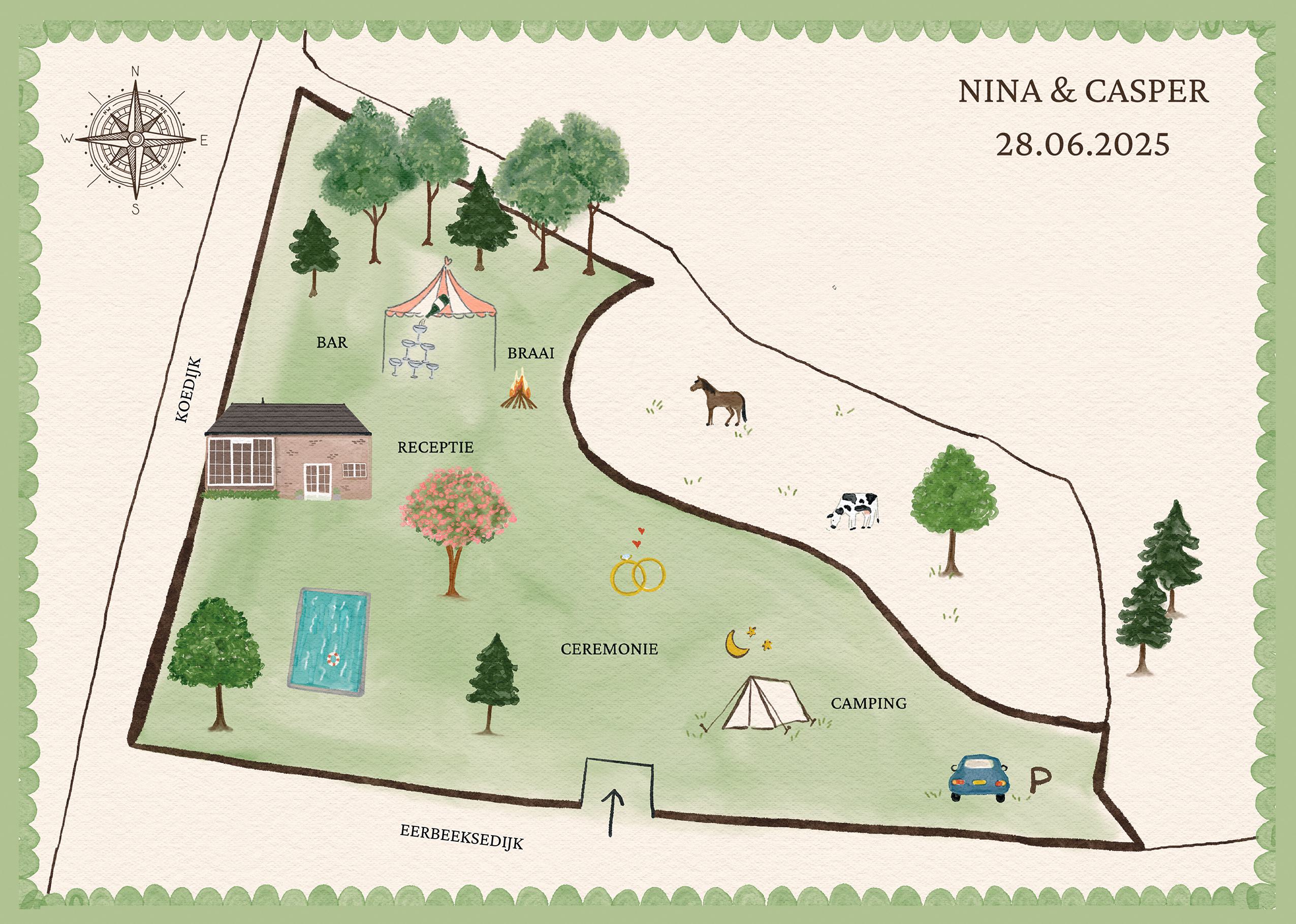 Huwelijk in de achtertuin