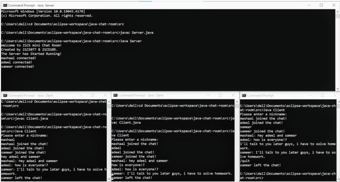 Mini Chat Room in Java
