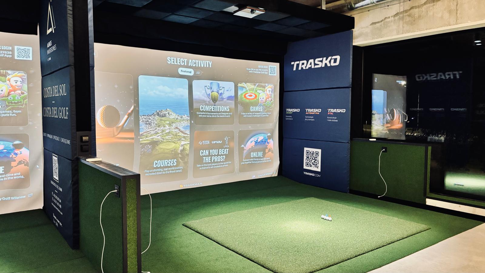 Stanowisko TrackMan w Easy Golf Wilanów