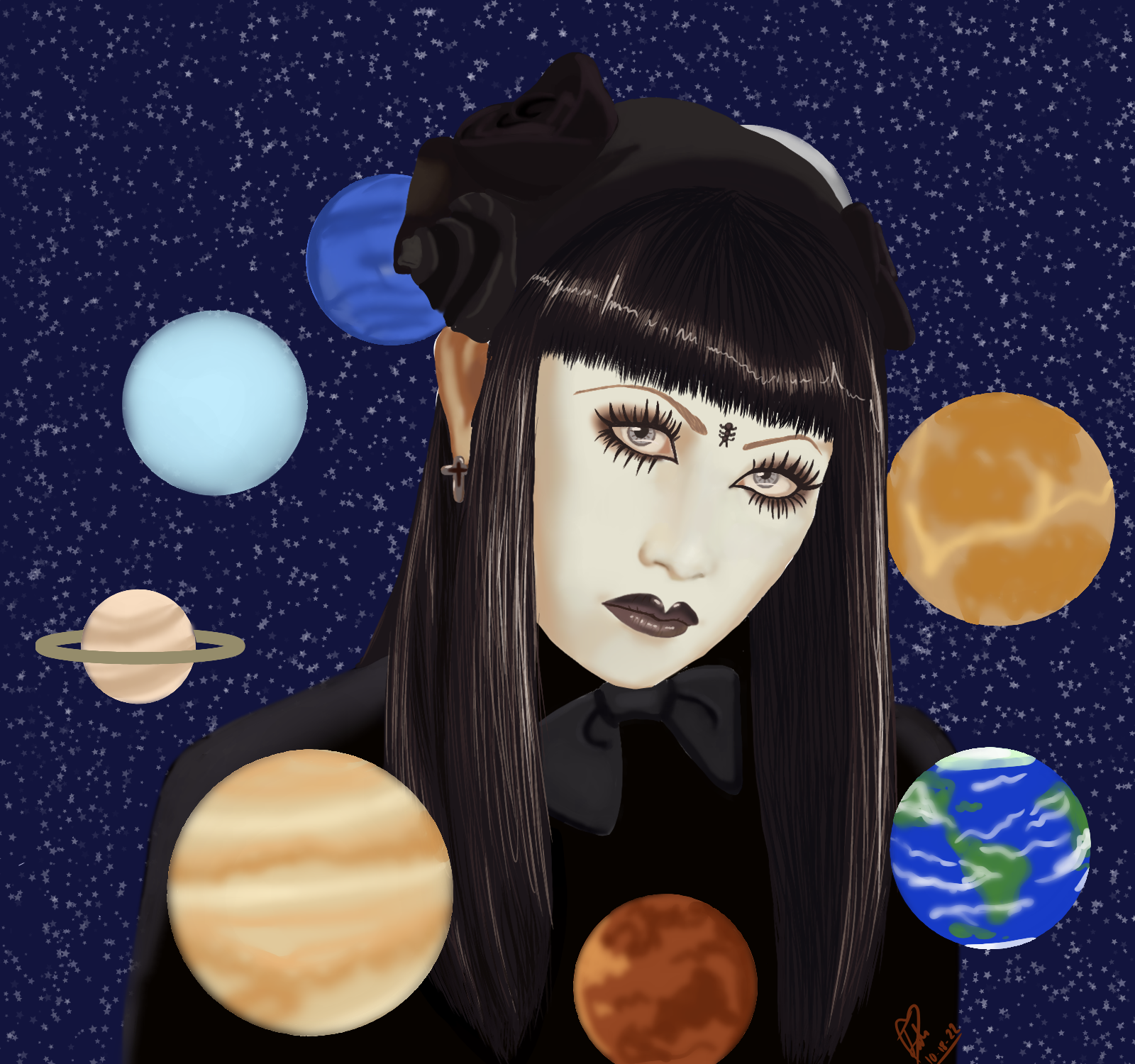 a portrait of Mana-sama from the band Malice Mizer