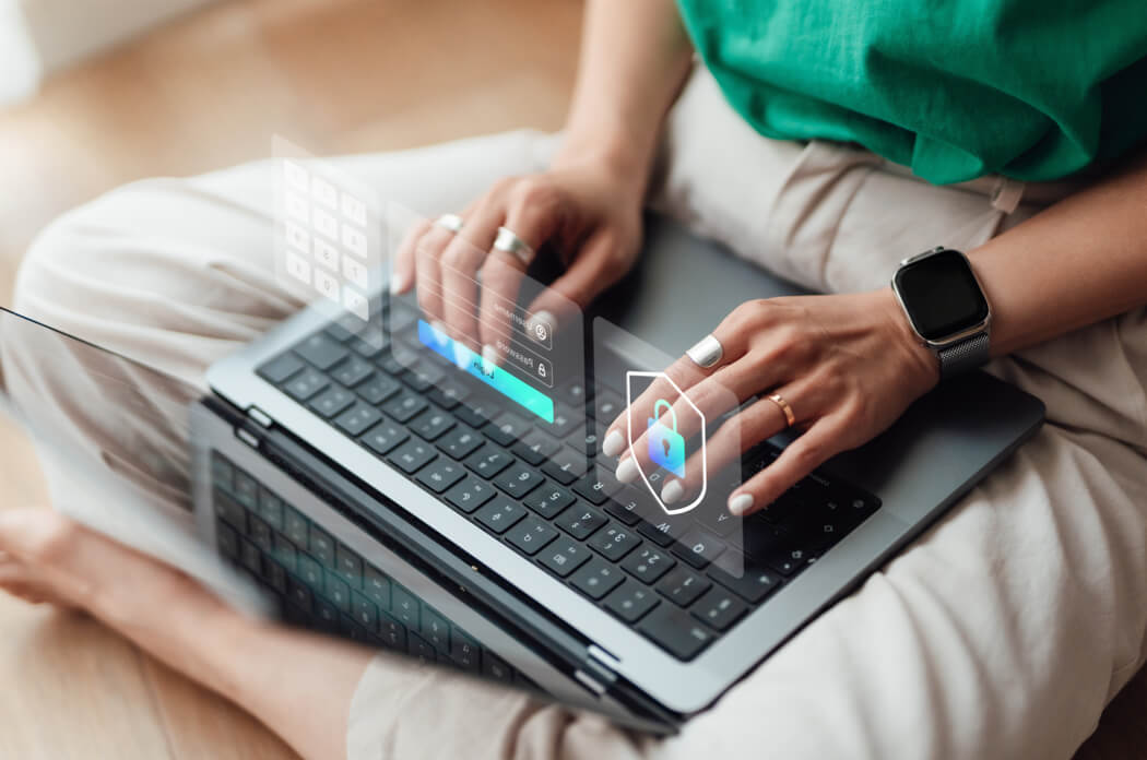 Phone and laptop log in verification screens