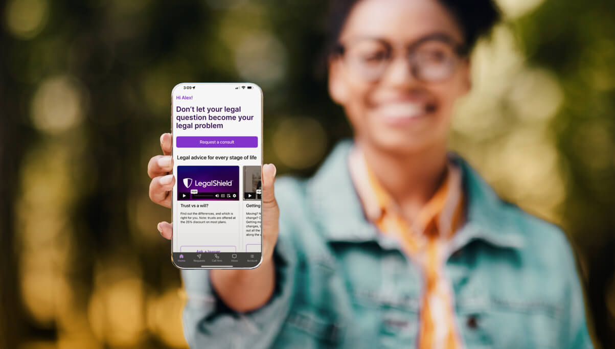 LegalShield mobile app homescreen