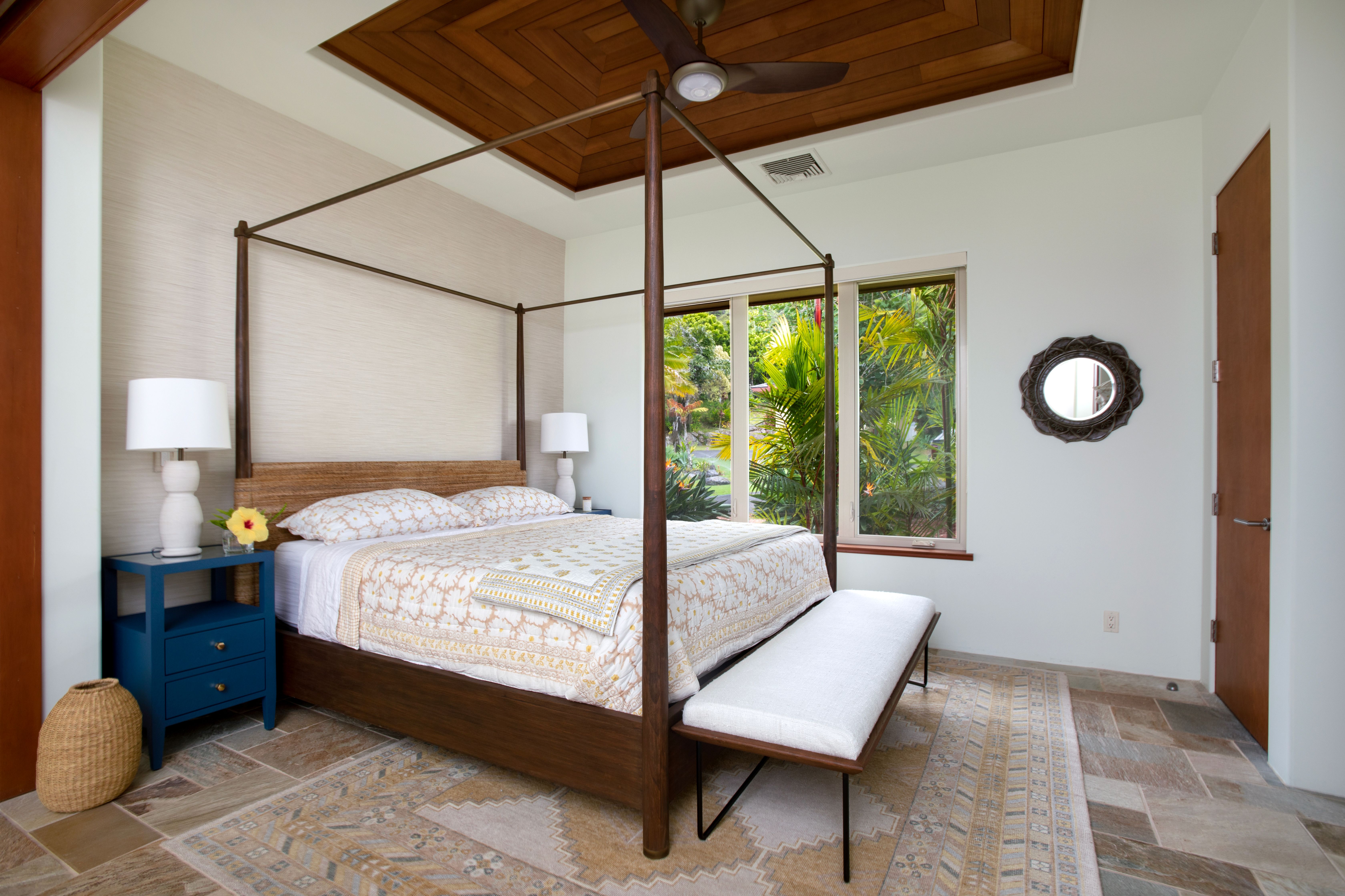 Completed wallpaper installation in a Maui home