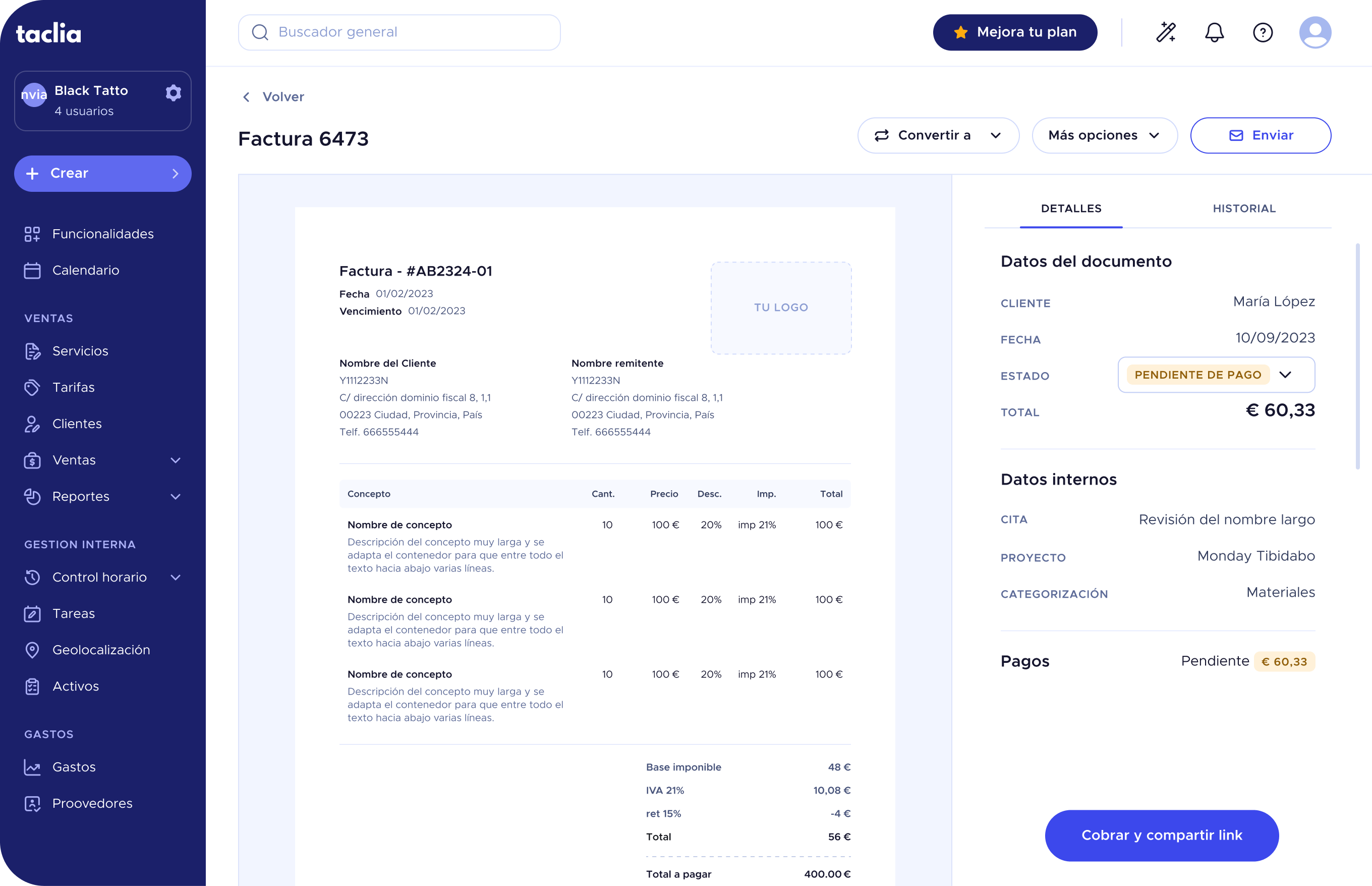 Invoices design
