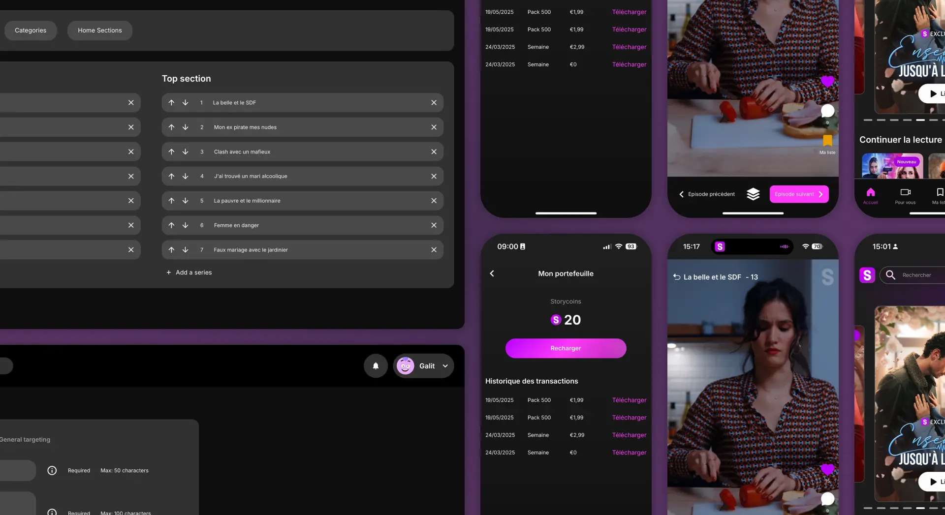 Notre client souhaitait lancer une application innovante de streaming vidéo entièrement pensée pour le mobile, avec un format vertical immersif et des interactions sociales en temps réel. Dans un marché où le contenu vidéo est en pleine explosion, son objectif était clair : proposer une expérience fluide, interactive et engageante, tout en intégrant des outils de monétisation et de gestion efficaces. L’application a été développée en no-code sur Bubble, avec Muse comme serveur pour l’hébergement et la diffusion des vidéos, et déclinée en PWA (Progressive Web App) afin de combiner la performance d’une application mobile et la flexibilité du web.