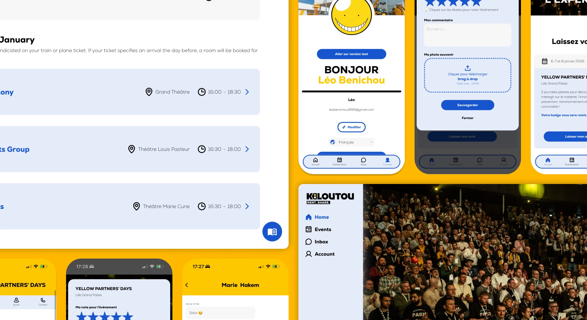 Kiloutou est un acteur majeur de la location de matériel pour les professionnels, avec un réseau important de collaborateurs répartis sur de nombreux sites. L’entreprise souhaitait moderniser la gestion de ses évènements internes et renforcer la cohésion entre ses équipes grâce au digital.