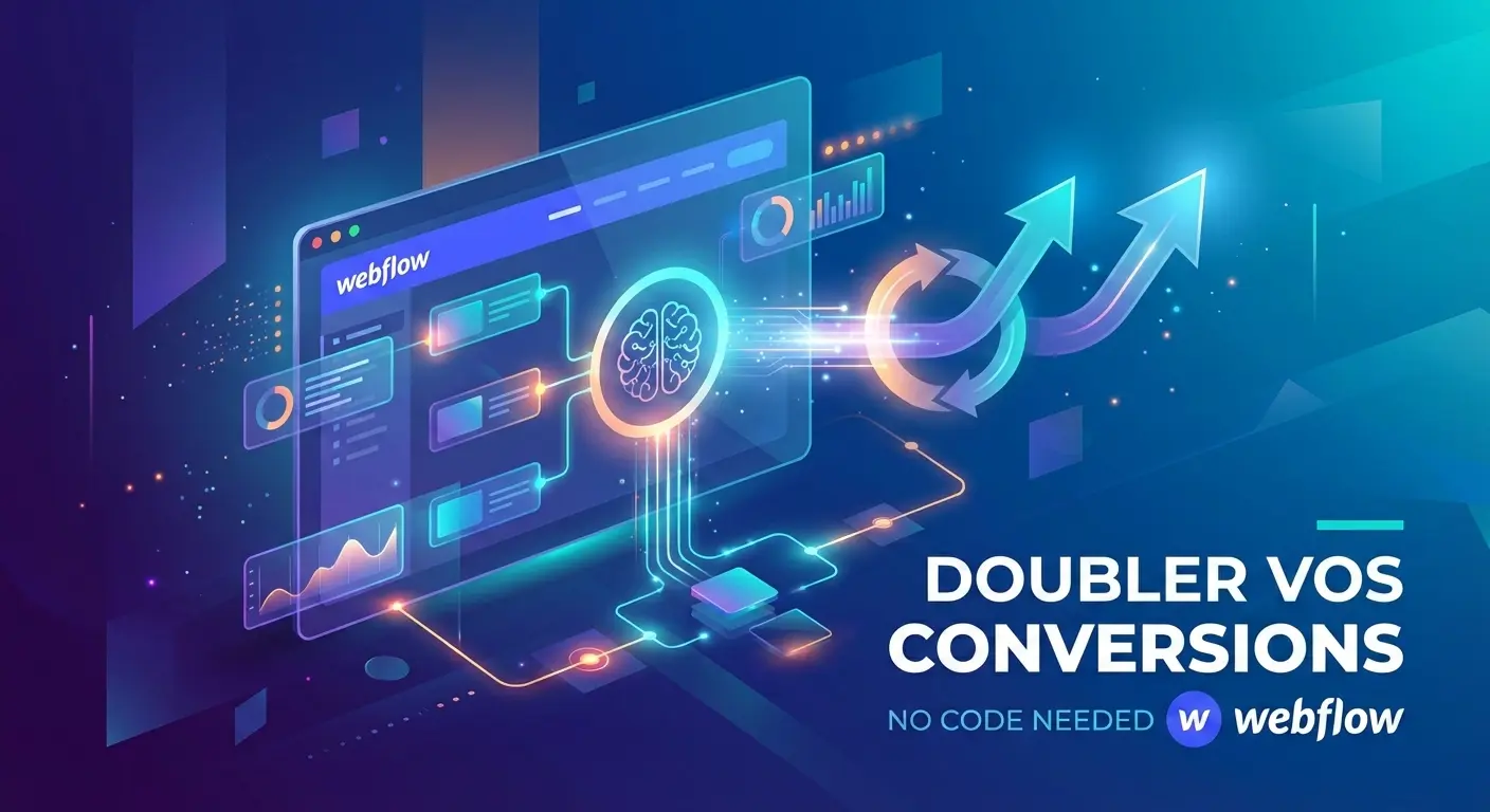 Optimize by Webflow est un outil CRO avec IA intégrée qui permet de faire du A/B testing, de la personnalisation audience et de l'optimisation automatique sans code. À 299$/mois, c'est la solution la plus accessible pour améliorer les conversions sur un site Webflow.