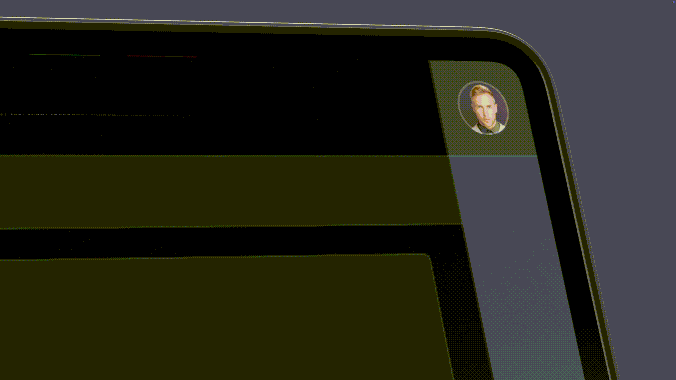 A sidebar with 3d animation