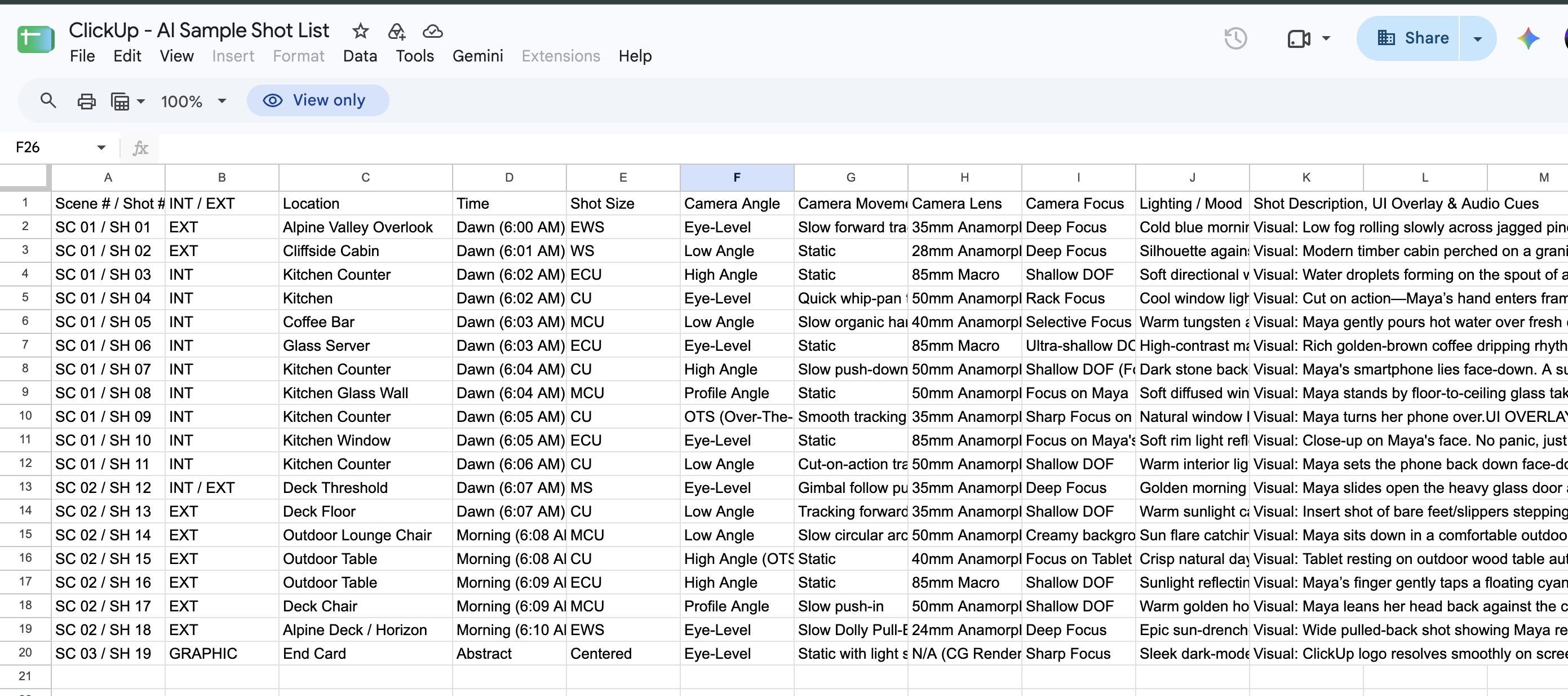 Screenshot of our prompt planning