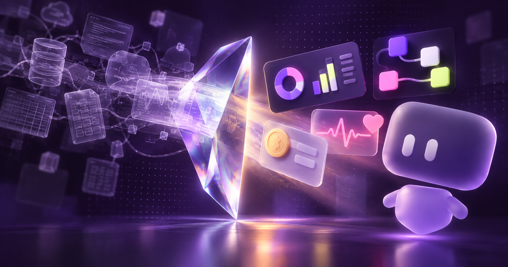 Video for branding concept showing motion graphics, digital interfaces, and visual storytelling elements in a modern futuristic 3D scene