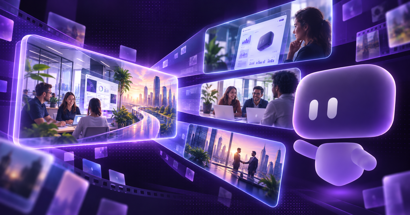 Company profile production and corporate video showcasing business teams, digital storytelling, and professional brand communication