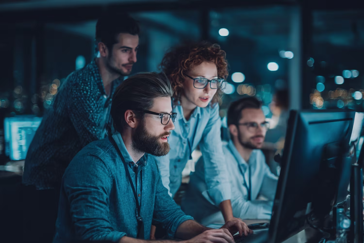 Diverse team managing endpoint security