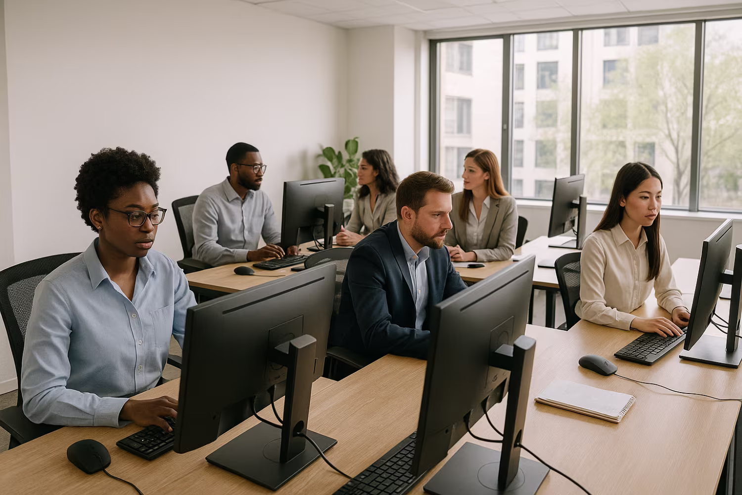 Diverse team using best antivirus software