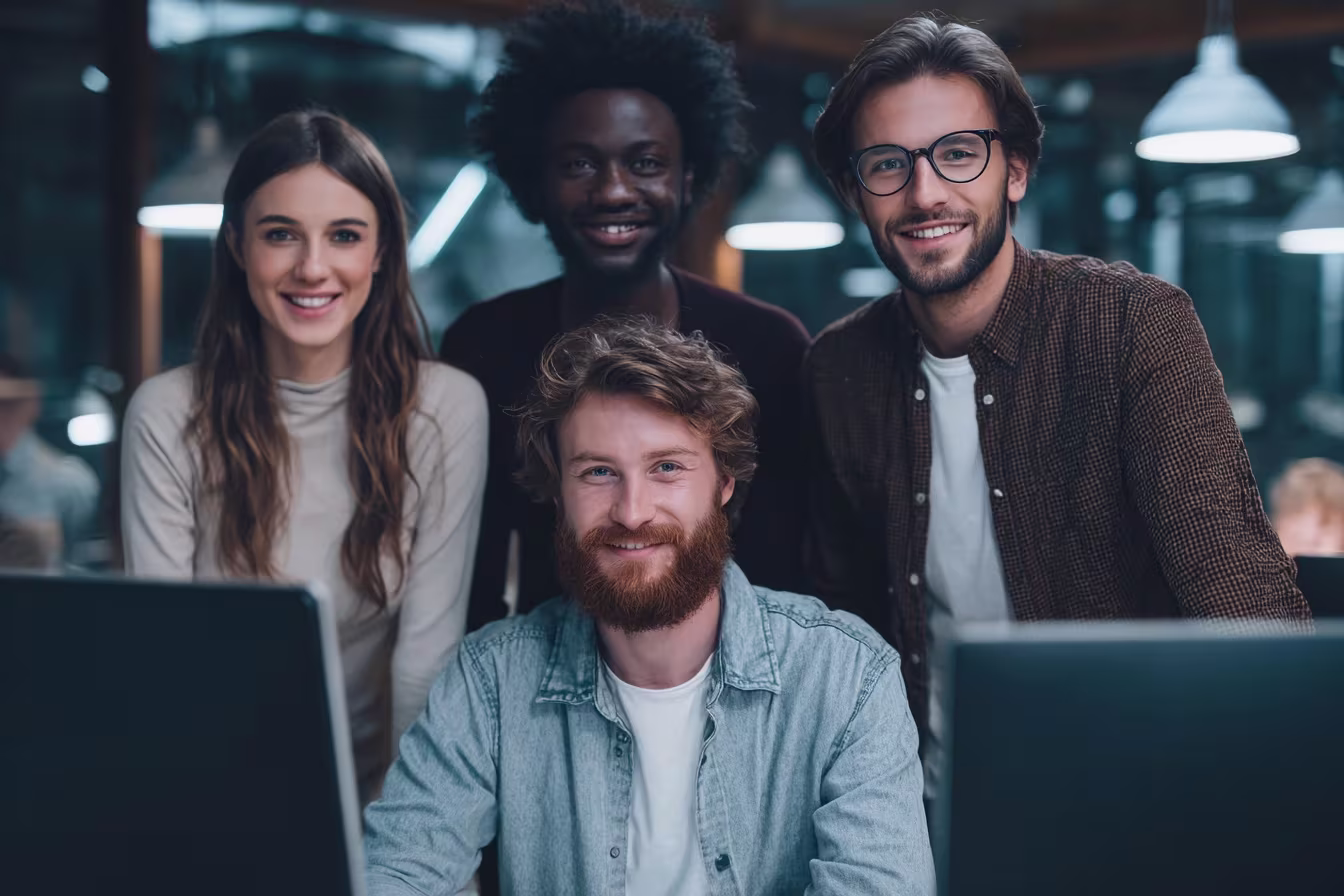 Diverse team using best antivirus software