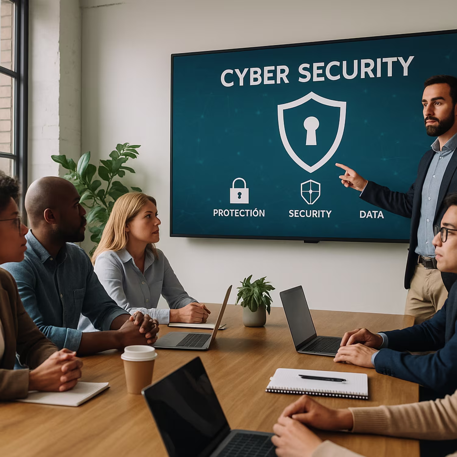 Diverse group during IT security assessment