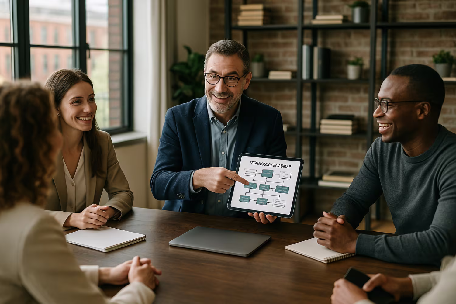 IT Consultant discussing technology roadmap