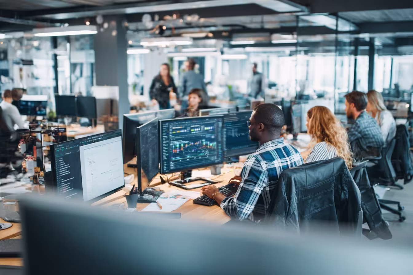 Diverse IT consulting company office