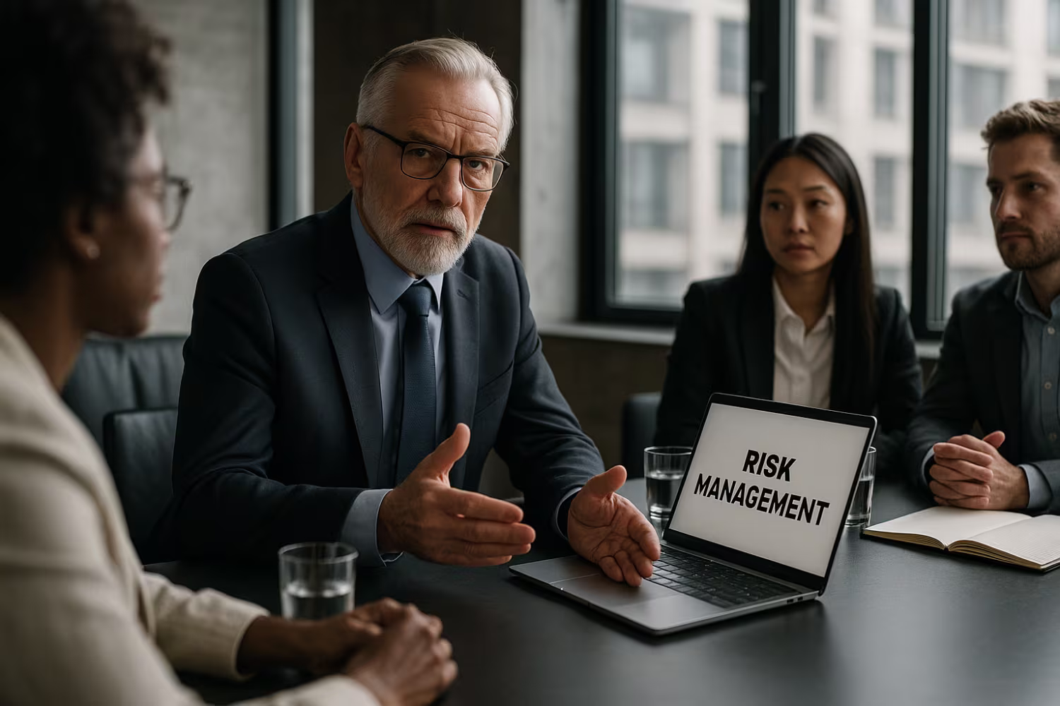 IT security consultant discussing strategies