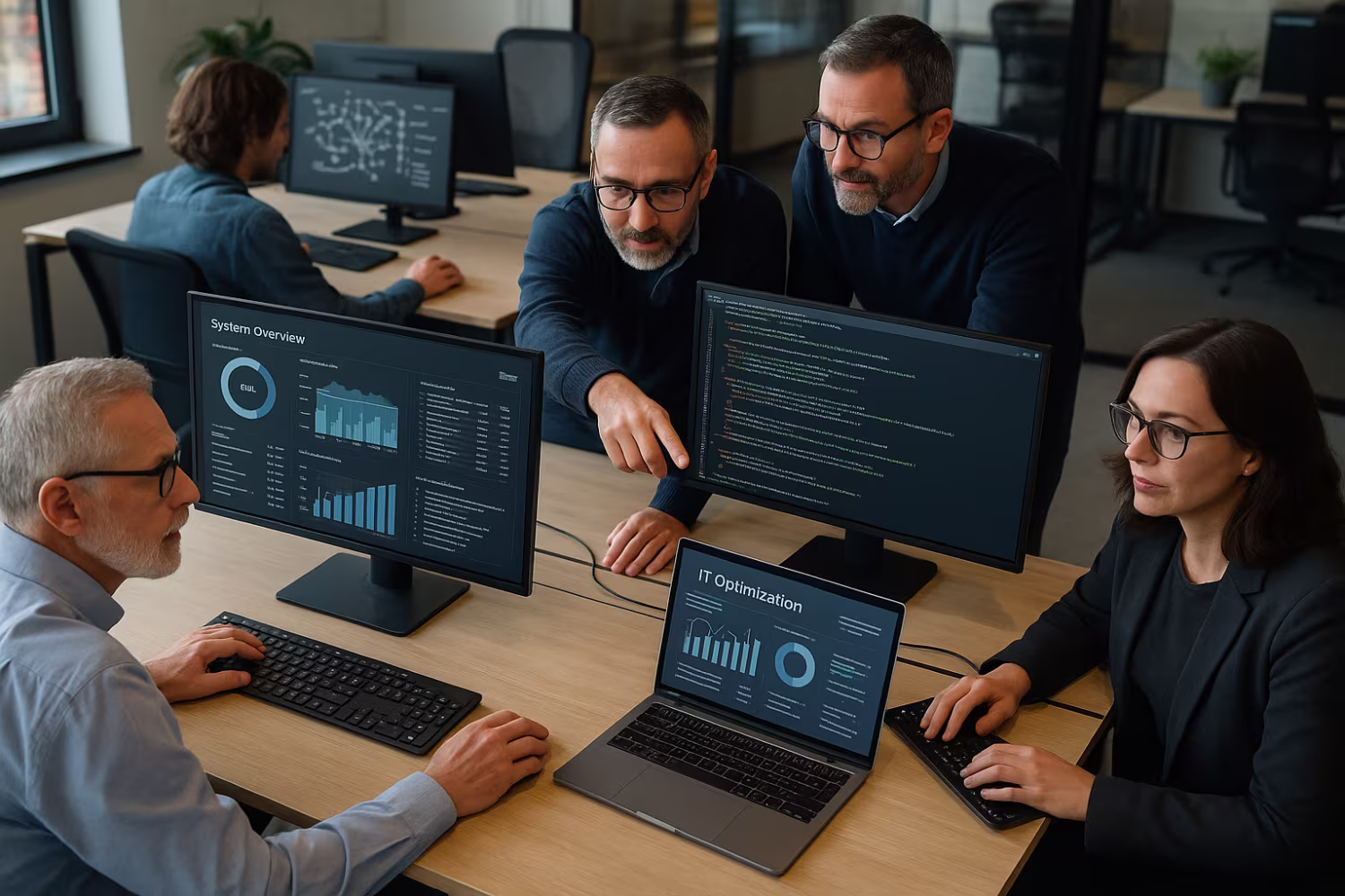 Team engaging in IT optimization