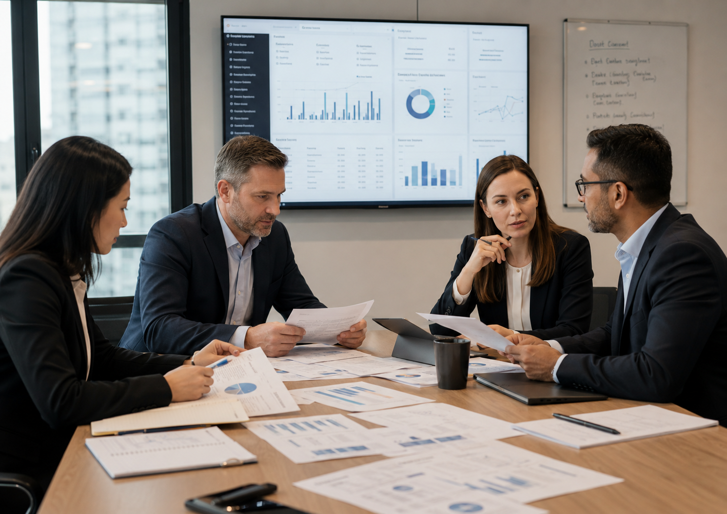Cybersecurity consultant helping a business create safer AI governance policies."