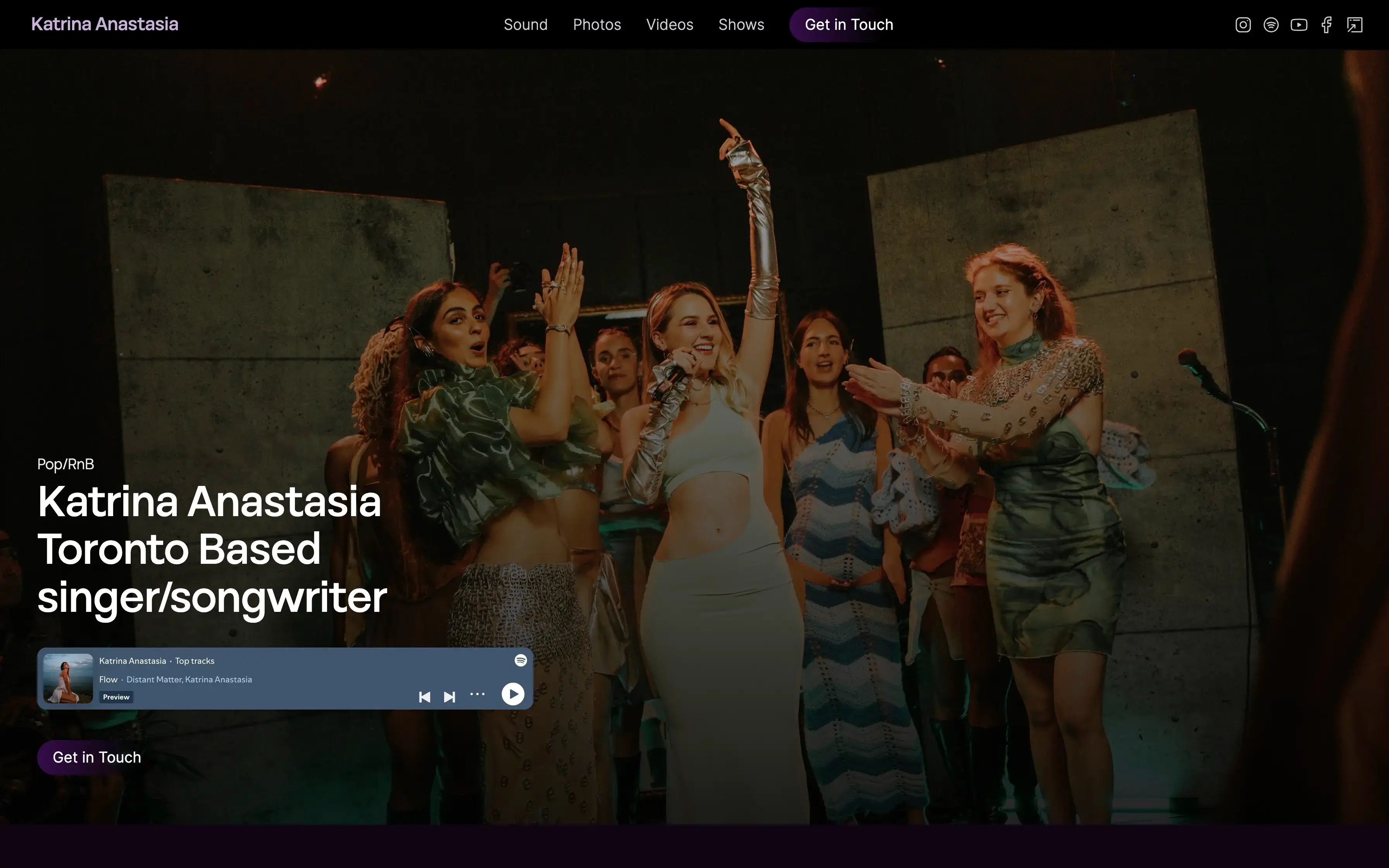 Preview of default template design.