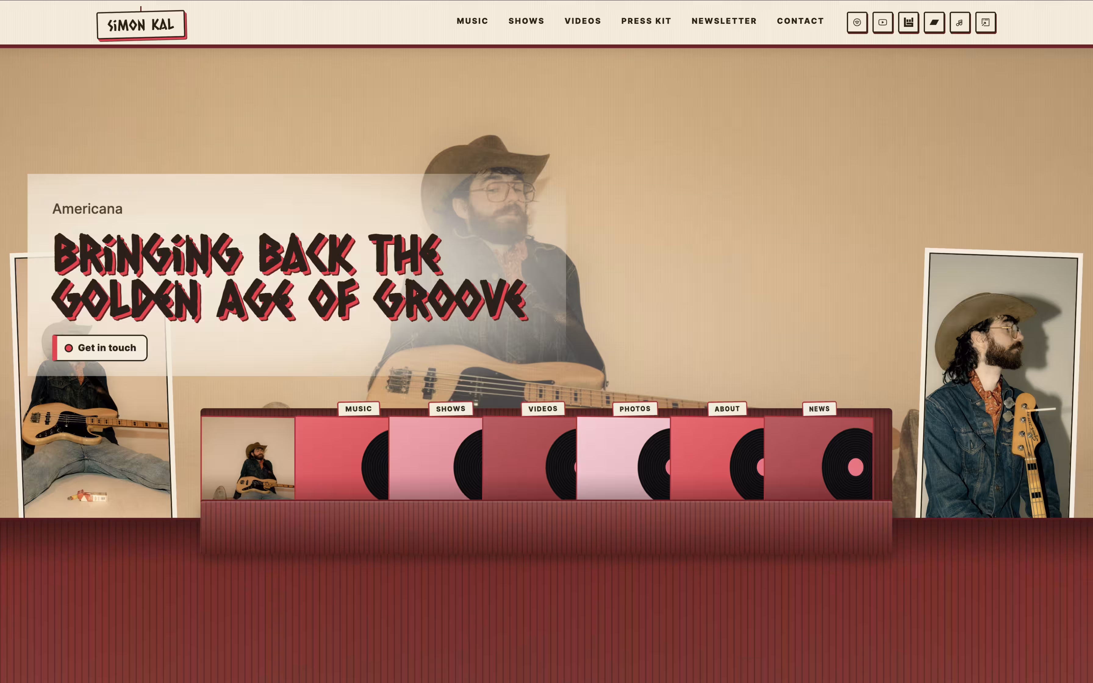 Preview of retro template design.