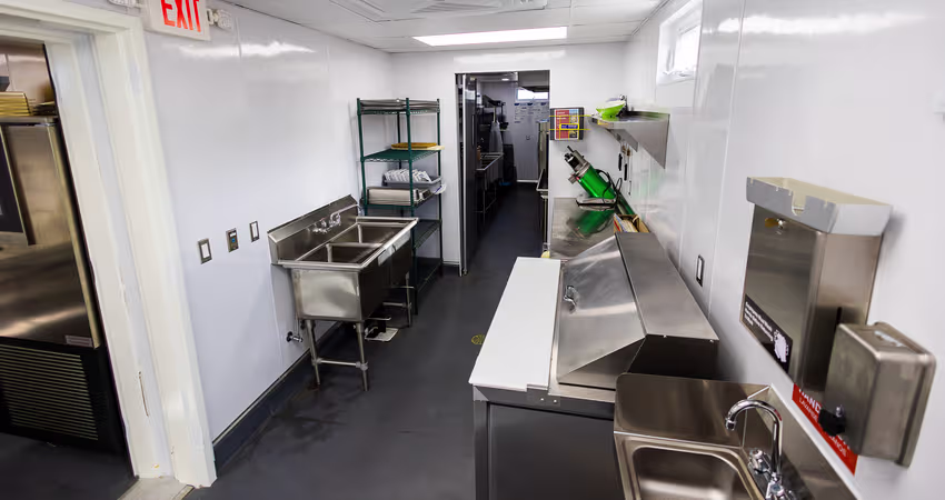 mobile kitchen inside view
