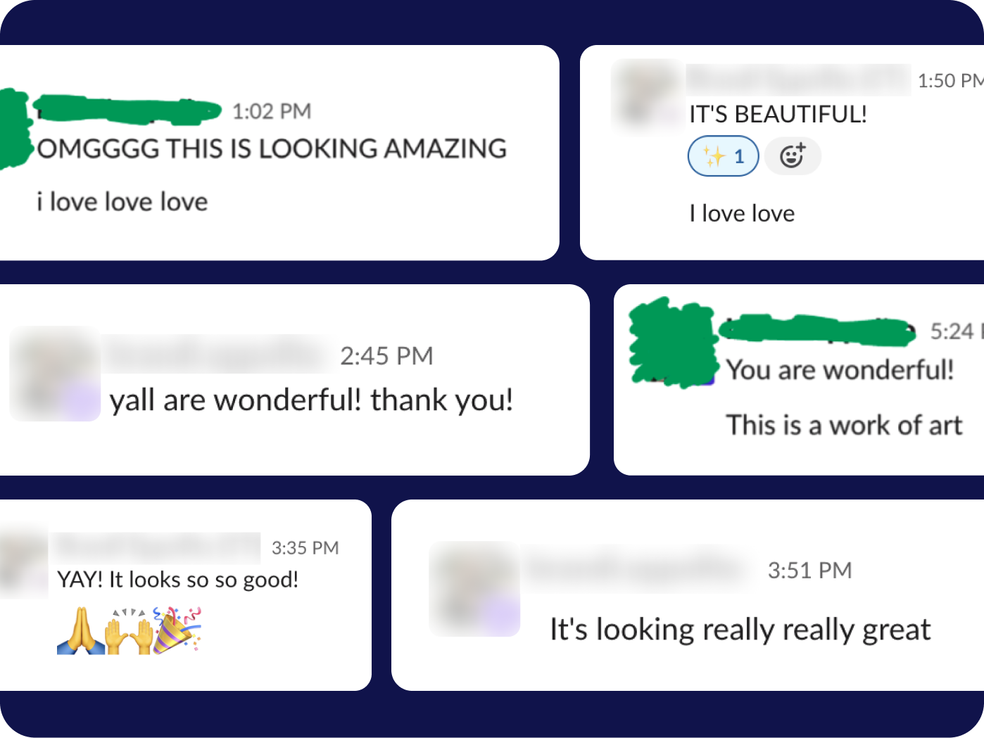 Client feedback