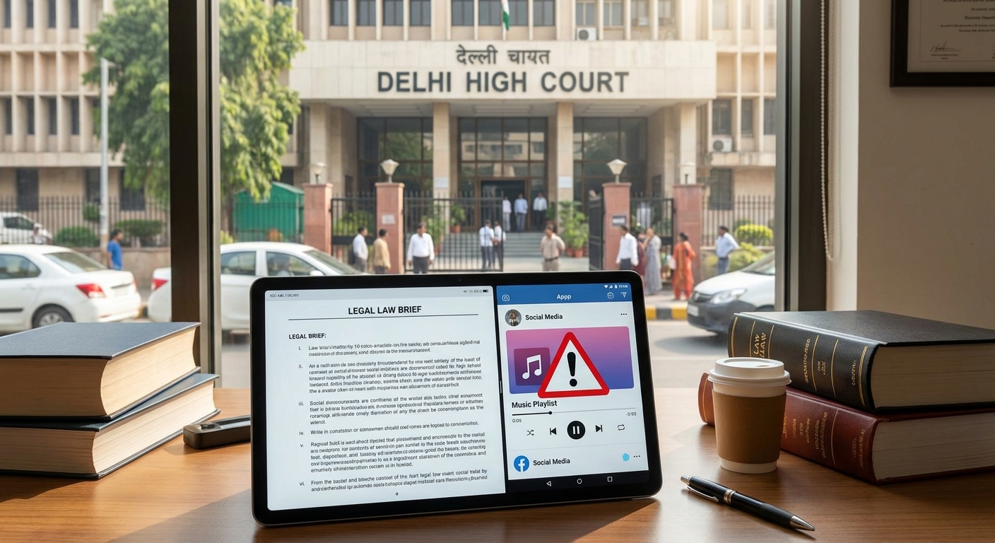 Delhi High Court and digital music copyright concept