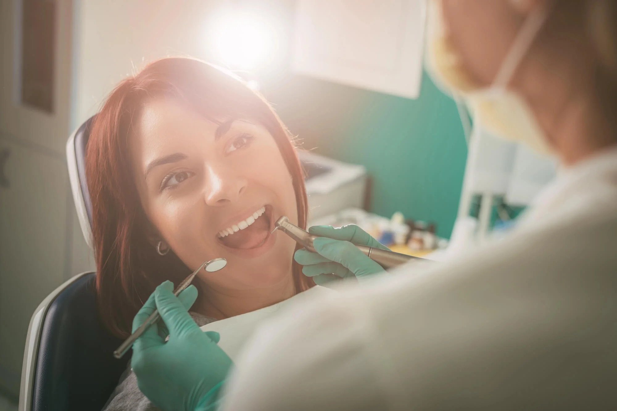 dentist in West Palm Beach checking teeth