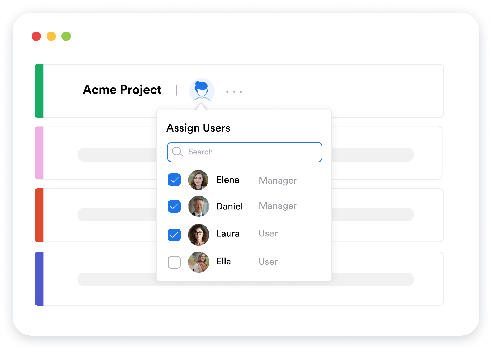 Invite and assign users to your projects and tasks in Memtime