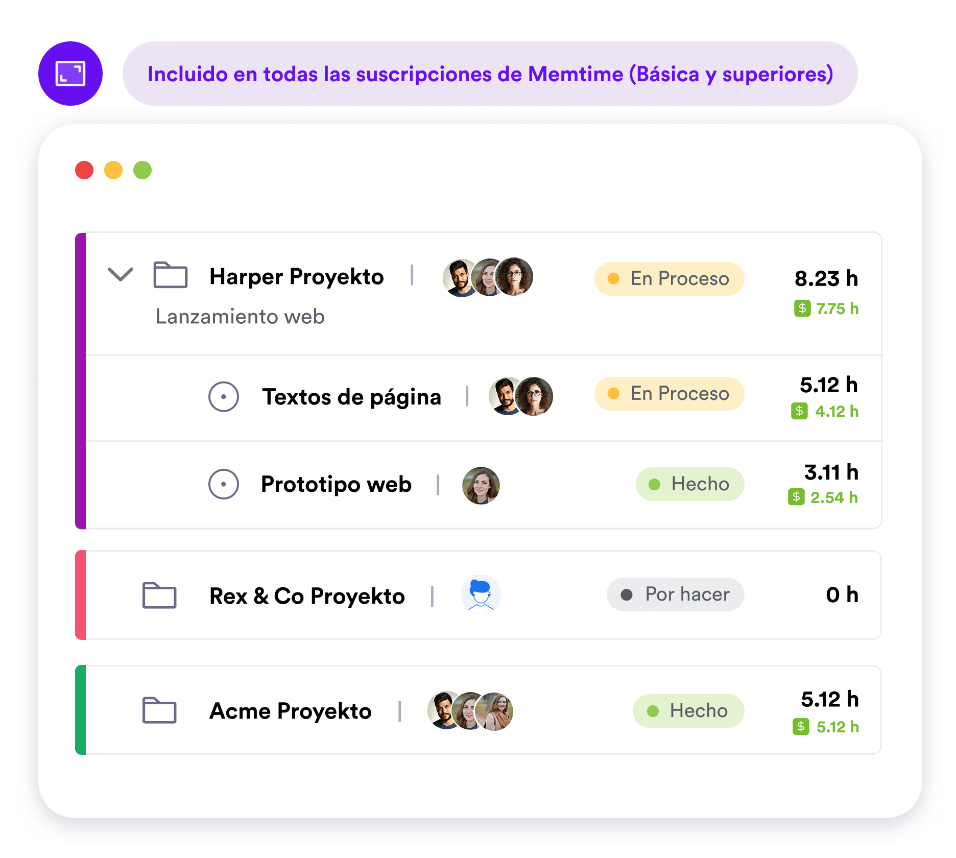Gestiona proyectos entre usuarios y dispositivos