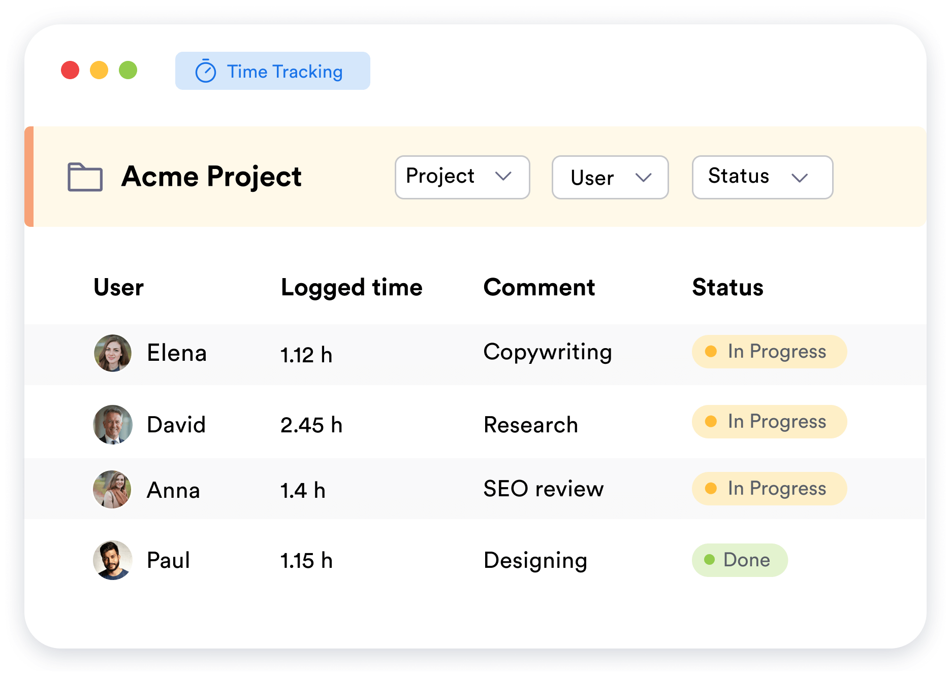 Invite users to your projects and track their progress