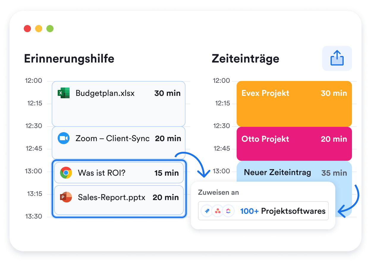 Unbegrenzte Zeiteinträge