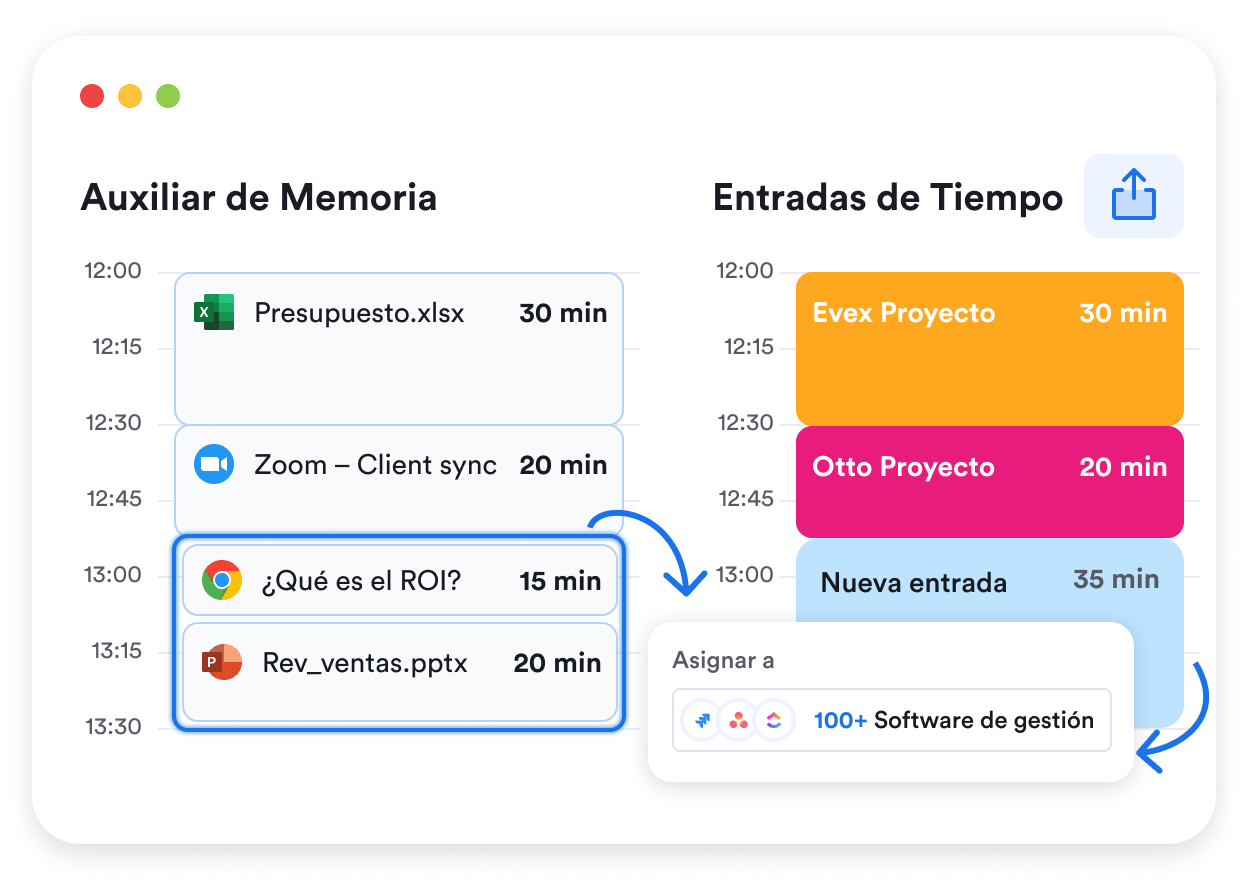 Entradas de tiempo ilimitadas