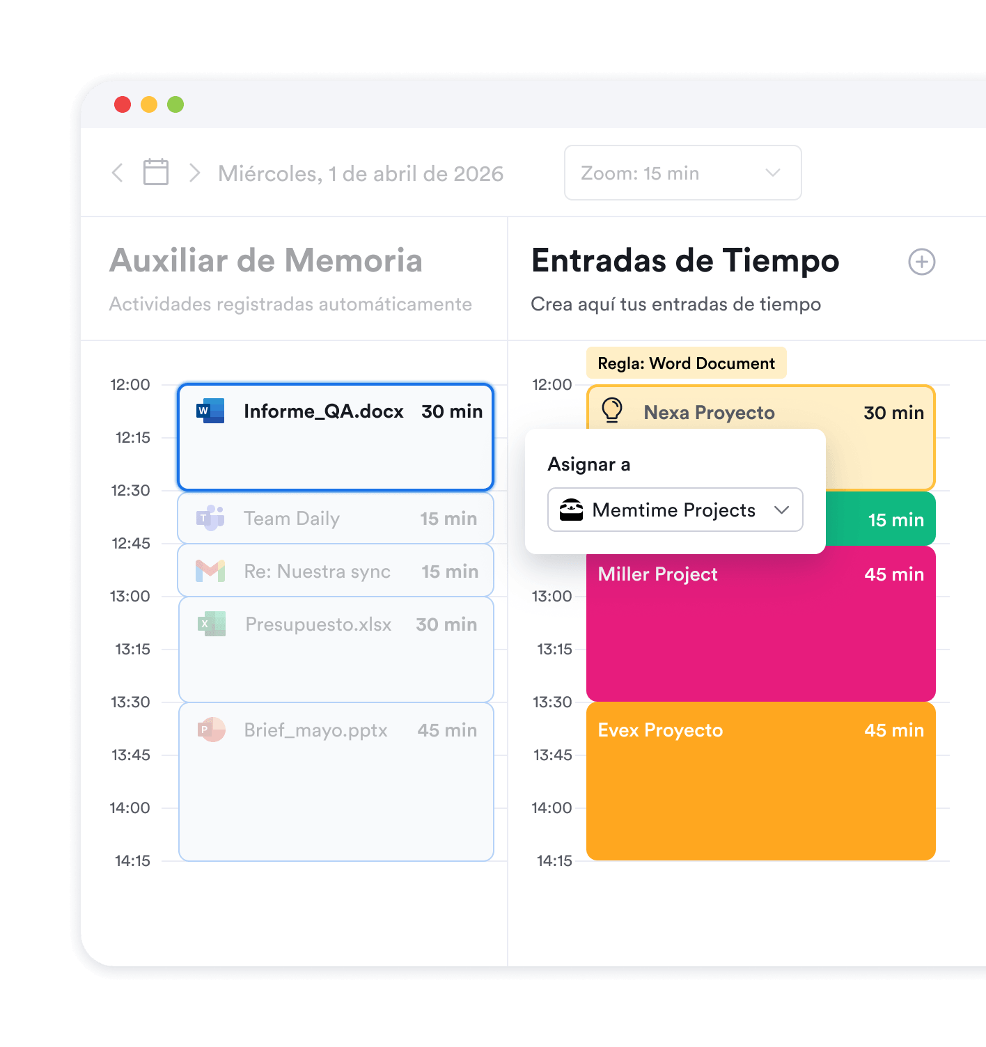 Automatización del seguimiento temporal de proyectos