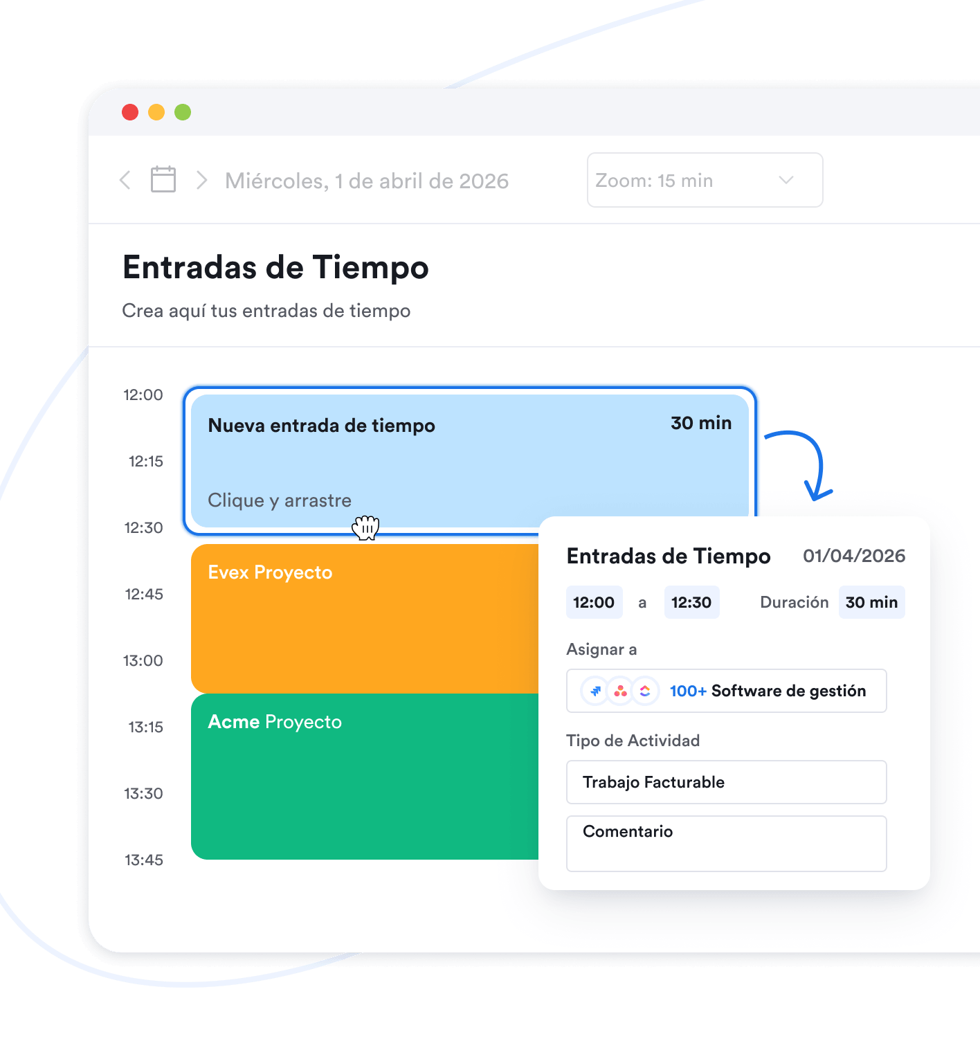 Sincronización con proyectos y software de facturación