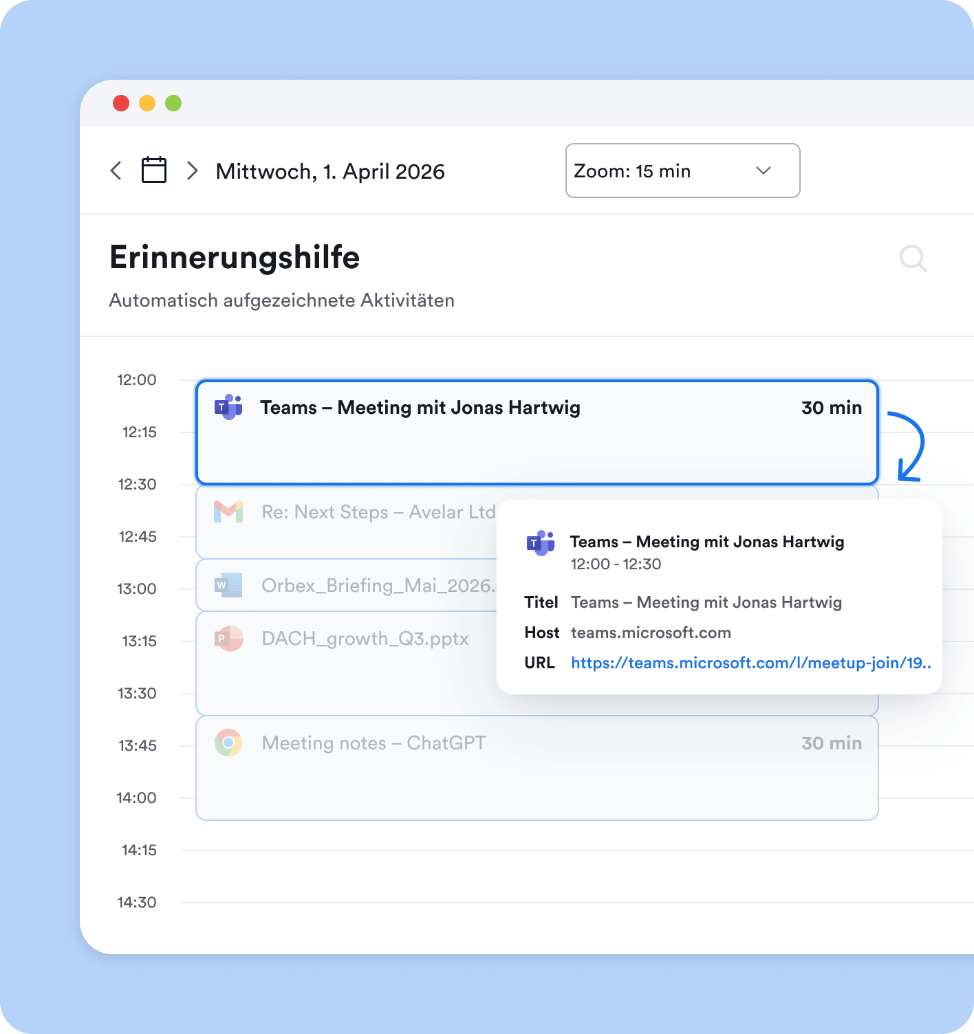 Automatisches Tracking von Programmen