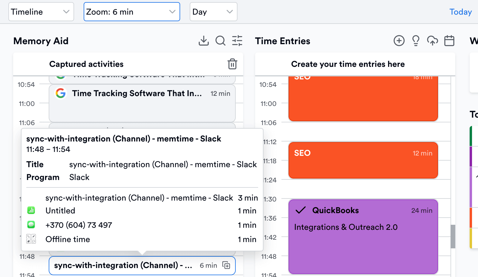 memtime automatic time tracking for quickbooks