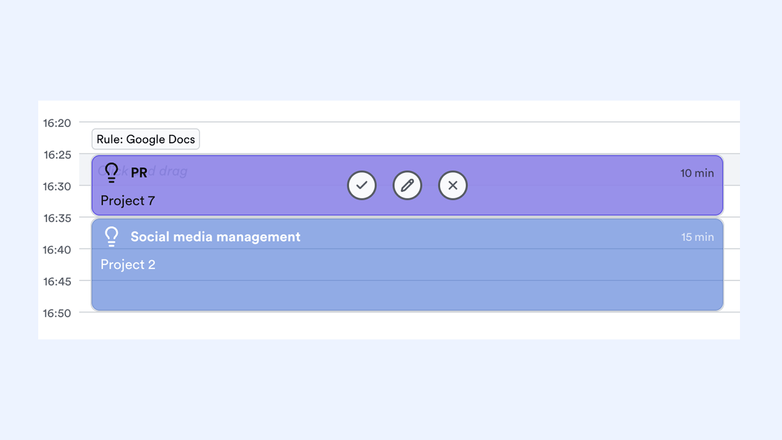 Automatic time entry suggestions