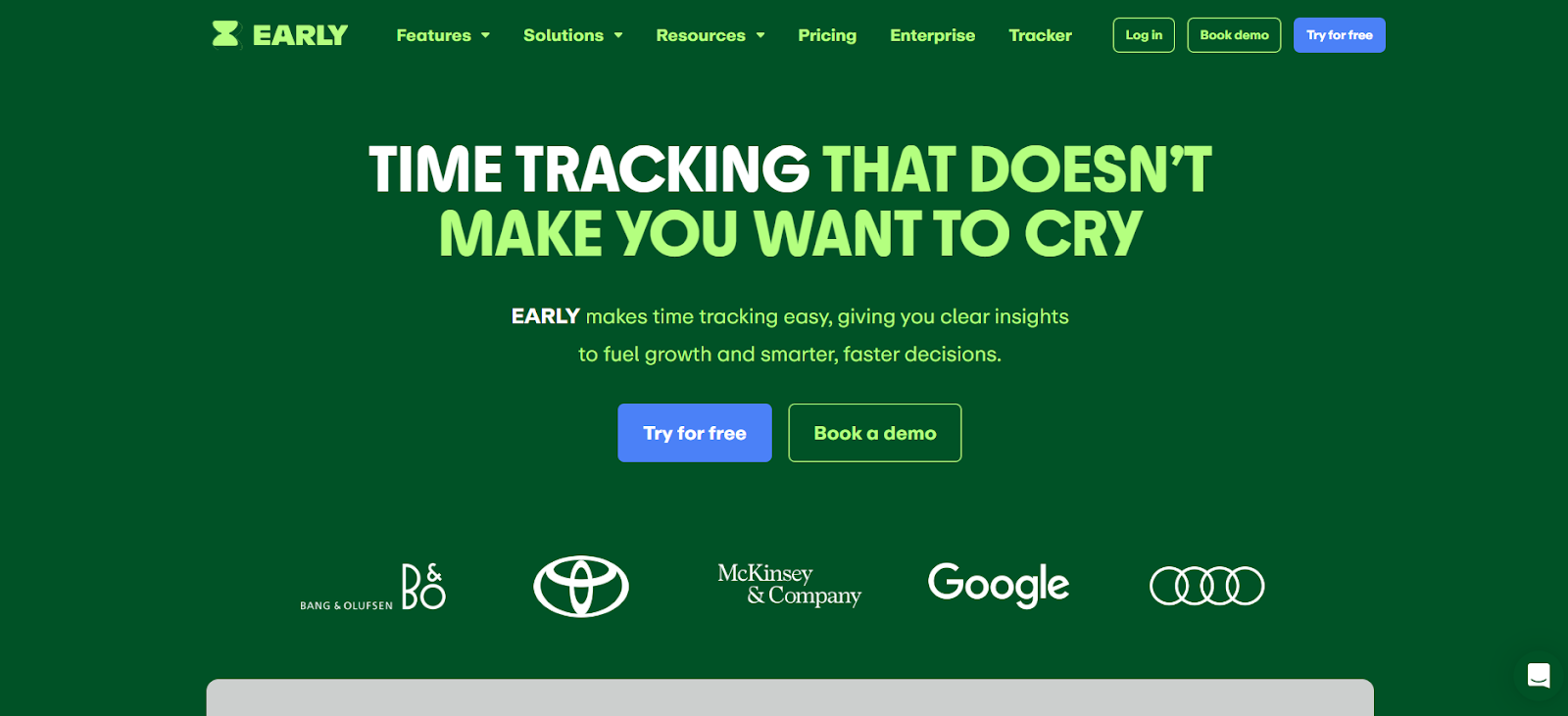 EARLY time tracking tool