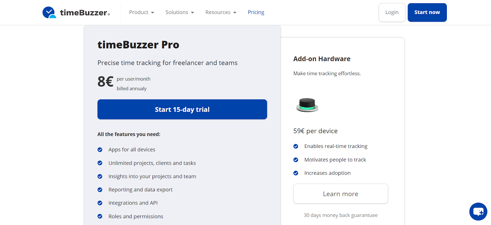 TimeBuzzer pricing