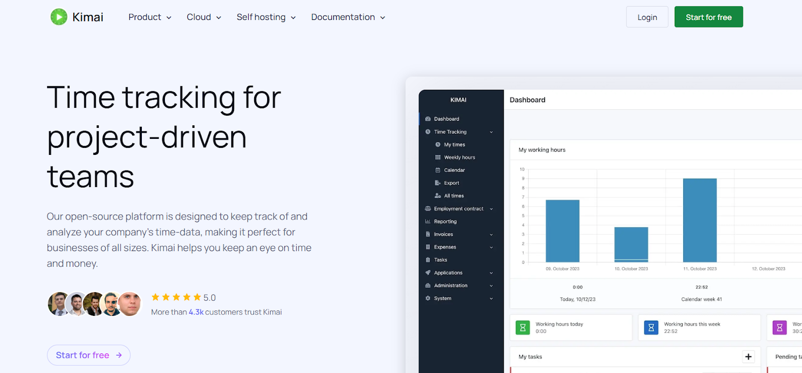 Kimain time tracking tool