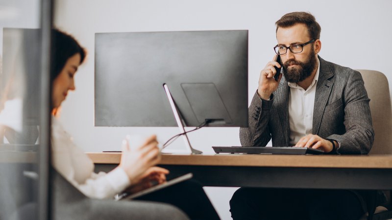 A consultant working