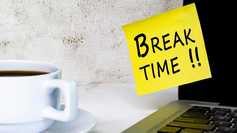 Taking breaks during workday
