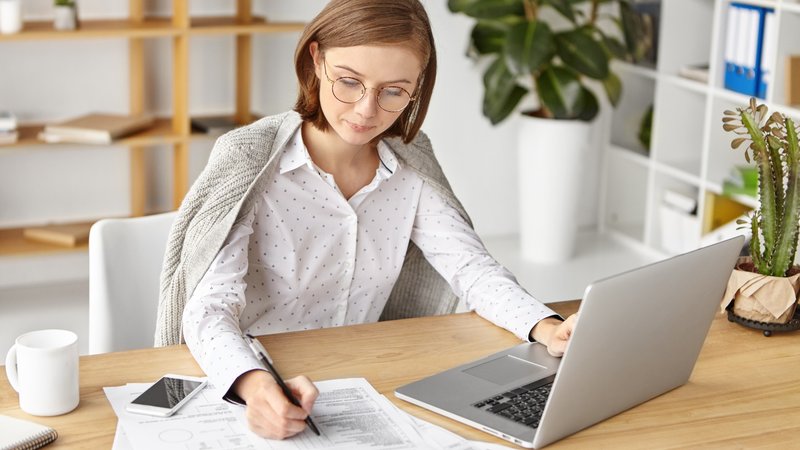 A lawyer working