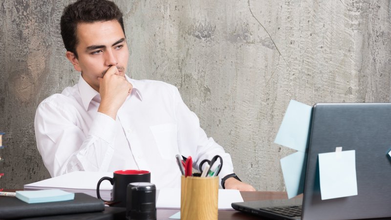 Employee focusing on work