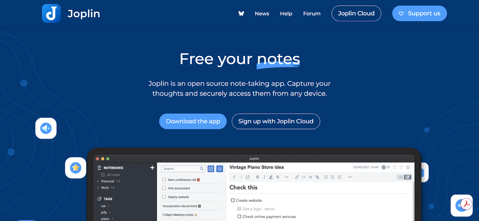 Joplin, an open-source note taking app
