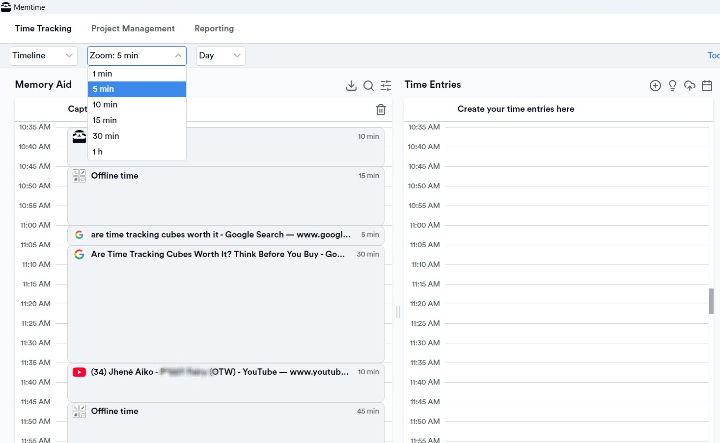 Memtime's Memory Aid