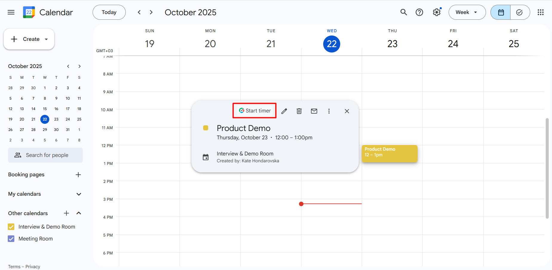 TMetric and Google Calendar integration